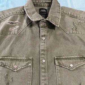 Zara Distressed Over-shirt